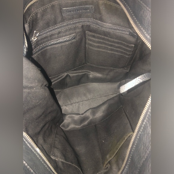 LUCKY BRAND Group Hayes Tote! BUTTERY SOFT PEBBLED LEATHER LARGE TRAVEL~BLACK - Picture 11 of 11